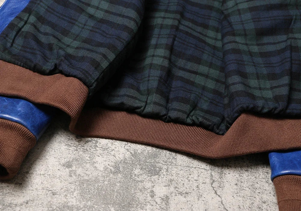 Wax Feel Unpainted Indigo Dyed Cowhide Jacket