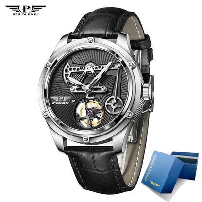 PINDU Watches Oil Pump Design Miyata 8215 Sapphire Mirror Waterproof Luminous Business Men Mechanical Watch