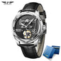 PINDU Watches Oil Pump Design Miyata 8215 Sapphire Mirror Waterproof Luminous Business Men Mechanical Watch