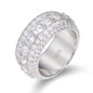 Luxury S925 D VVS Moissanite Iced Out Prong Setting Lion Head Men's Ring