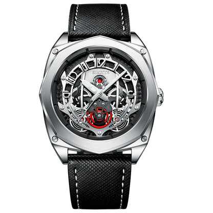 SIBOTTE Luxury Mechanical Automatic AR Sapphire mirror Hollow out Men's watch