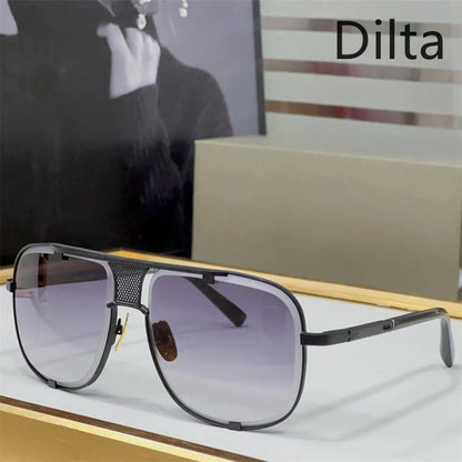 Dilta Mach Five Sqaure Pilot Titanium Fashion Women's Men's Sunglass