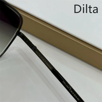 Dilta Mach Five Sqaure Pilot Titanium Fashion Women's Men's Sunglass