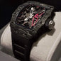CRONUSART Men Automatic Luxury Tonneau Mechanical Wristwatch