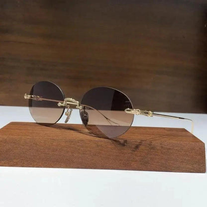 Trendy oval cat eye sunglasses