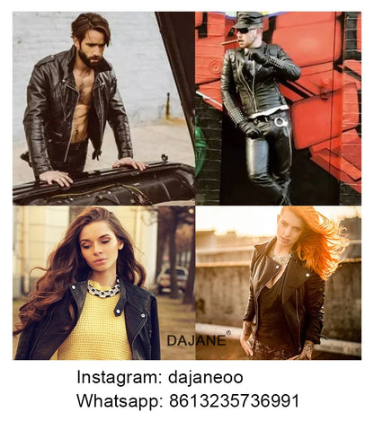 Batik horsehide cotton men women hat diagonal zipper horseshoe sleeve leather coat