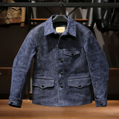 LZ999 Top Quality Genuine Japan Horse Suede Leather Durable Horsehide Stylish Jacket