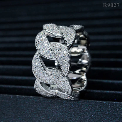 DJMAX Full Moissanite Rings For Men Original 925 Sterling Silver Men and Women's Moissanite Ring