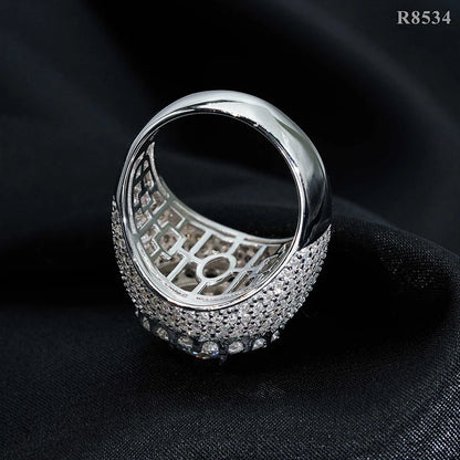 DJMAX Full Moissanite Rings For Men Original 925 Sterling Silver Men and Women's Moissanite Ring