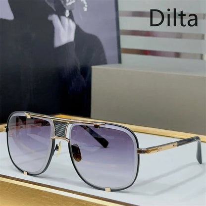 Dilta Mach Five Sqaure Pilot Titanium Fashion Women's Men's Sunglass