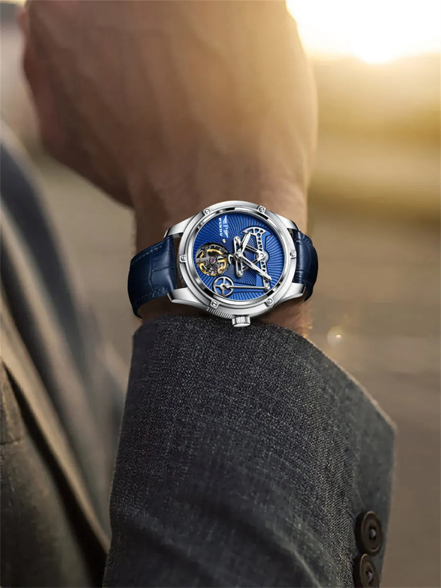 PINDU Watches Oil Pump Design Miyata 8215 Sapphire Mirror Waterproof Luminous Business Men Mechanical Watch