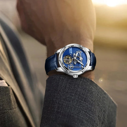 PINDU Watches Oil Pump Design Miyata 8215 Sapphire Mirror Waterproof Luminous Business Men Mechanical Watch