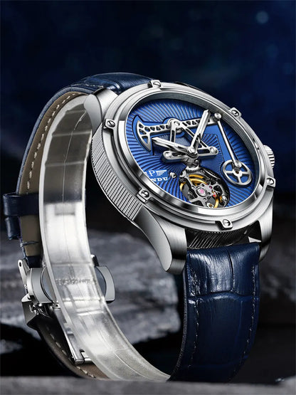 PINDU Watches Oil Pump Design Miyata 8215 Sapphire Mirror Waterproof Luminous Business Men Mechanical Watch