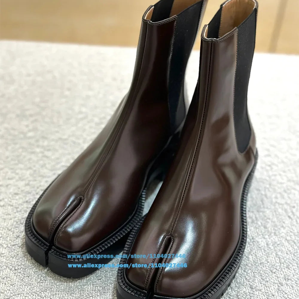 Luxury Thick-soled Tabi Toe Booties Classic Designer Men's Boots