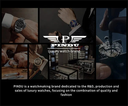PINDU Design Art astronomique Sculpture Traditionnelle Artisanat Dragon dor en Trois Dimensions Men Watch