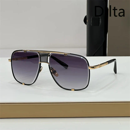Dilta Mach Five Sqaure Pilot Titanium Fashion Women's Men's Sunglass