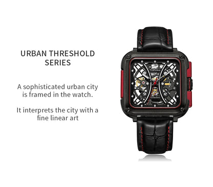 TOPHILL Hollow Men Mechanical Luminous Sapphire Waterproof TUT002 Wristwatch