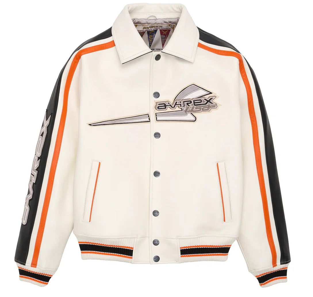 Plus Size Men's Leather Flight Jacket - Casual Sheepskin Coat