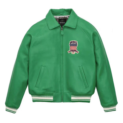 Plus Size Men's Leather Flight Jacket - Casual Sheepskin Coat
