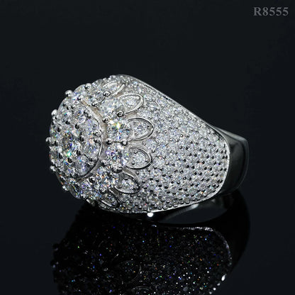 DJMAX Full Moissanite Rings For Men Original 925 Sterling Silver Men and Women's Moissanite Ring