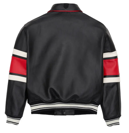 Fat plus size casual sports leather flight suit jacket men's European and American lapel sheepskin tops