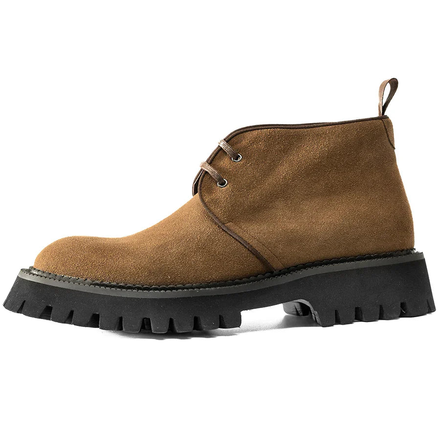 2025 Hanmce Genuine Leather Brohue Ankle Chelsea Boots