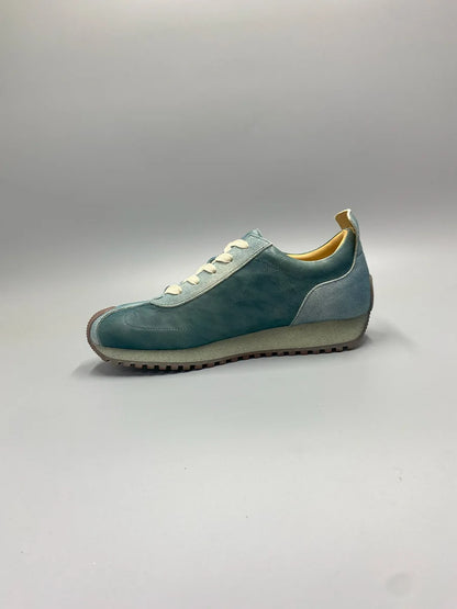 New Senior Fashion Mid Donkey Mouth Trendy Cowhide Forrest Men Sneakers