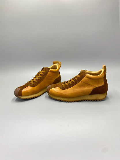 New Senior Fashion Mid Donkey Mouth Trendy Cowhide Forrest Men Sneakers