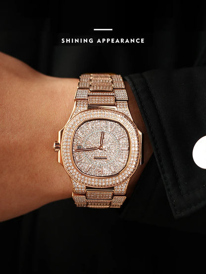 HANBORO Men Automatic Watch 38mm Luxury Mechanical Wristwatch Luminous 50M Waterproof Miyota 8215 Crystal Case