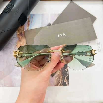 Newest Brand ADITA GRAND IMPERYN DTS164 Unisex Casual Trendy Luxury Designer Rimless Sunglasses