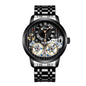 AILANG Double Tourbillon Automatic Flying Waterproof Relogio Leather Men Wristwatch