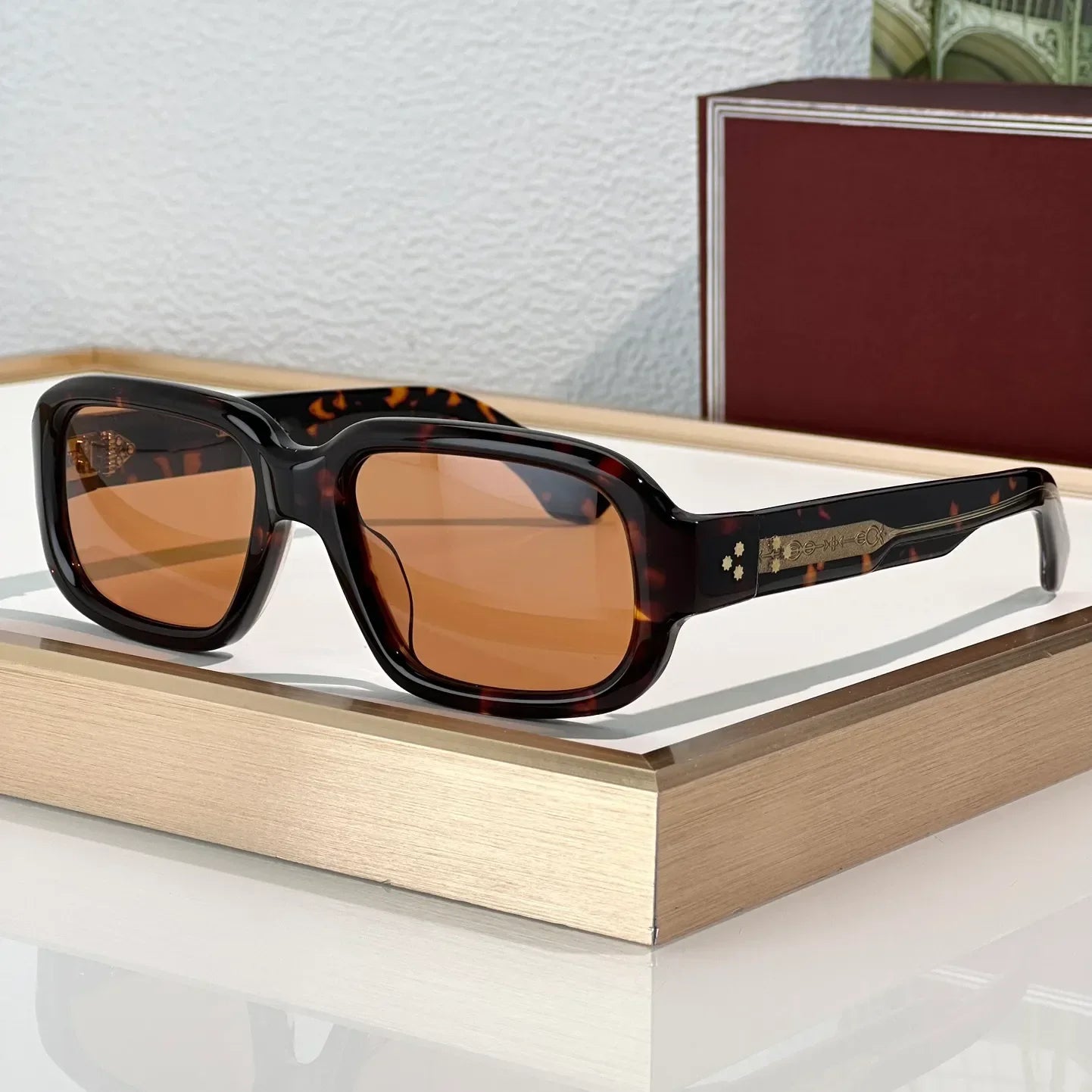 Fashion Anti-Ultraviolet Retro Plate Full Frame Unisex Sunglasses