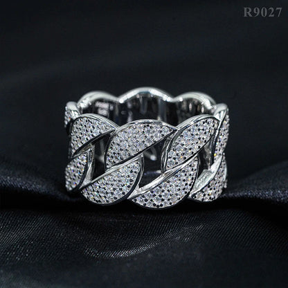 DJMAX Full Moissanite Rings For Men Original 925 Sterling Silver Men and Women's Moissanite Ring