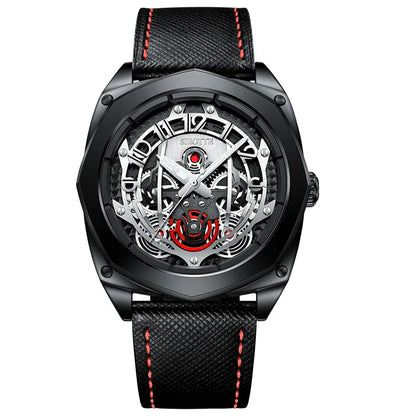 SIBOTTE Luxury Mechanical Automatic AR Sapphire mirror Hollow out Men's watch