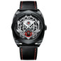 SIBOTTE Luxury Mechanical Automatic AR Sapphire mirror Hollow out Men's watch