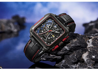 TOPHILL Hollow Men Mechanical Luminous Sapphire Waterproof TUT002 Wristwatch