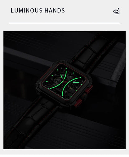 TOPHILL Hollow Men Mechanical Luminous Sapphire Waterproof TUT002 Wristwatch
