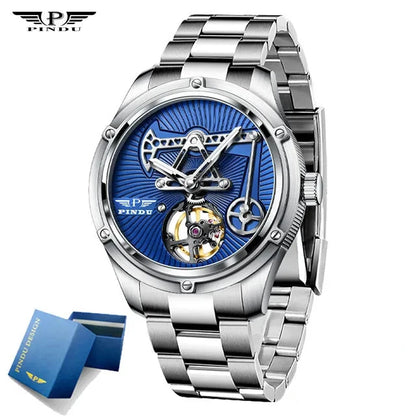 PINDU Watches Oil Pump Design Miyata 8215 Sapphire Mirror Waterproof Luminous Business Men Mechanical Watch