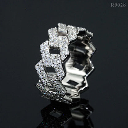 DJMAX Full Moissanite Rings For Men Original 925 Sterling Silver Men and Women's Moissanite Ring