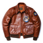 Classical A-2 Natural Cowhide Men's Genuine Leather Jacket