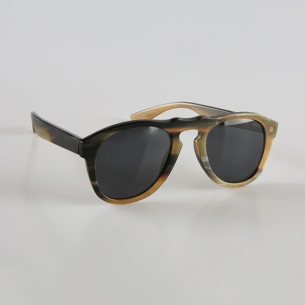 Custom Pilot Style Oval Round Cat Eye Shape Unique Handmade Unisex Glasses