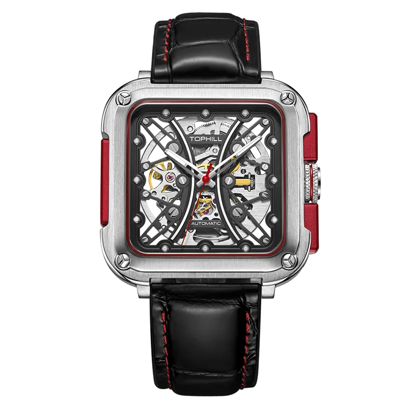 TOPHILL Hollow Men Mechanical Luminous Sapphire Waterproof TUT002 Wristwatch