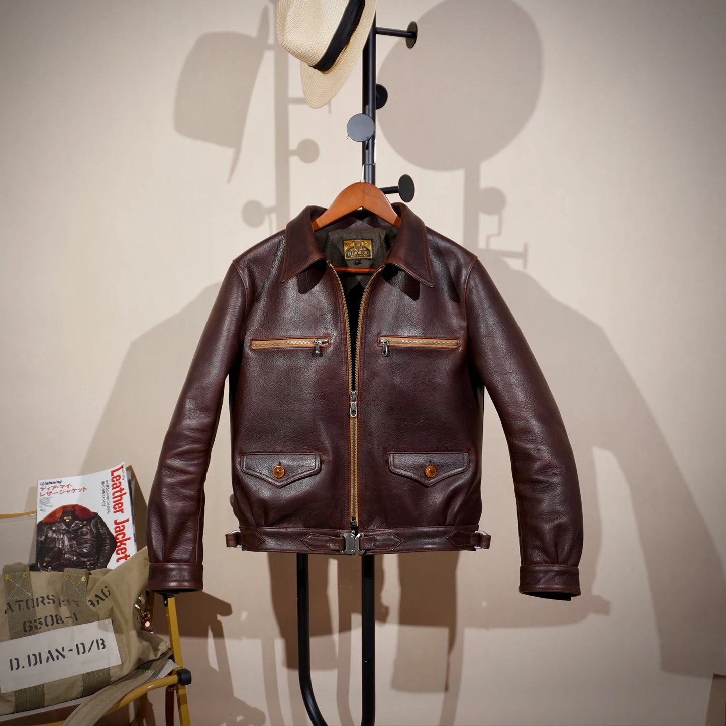 Tailro Brando 1.8mm Heavyweight Batik Cowhide Hartman Pilot Jacket