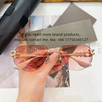 Newest Brand ADITA GRAND IMPERYN DTS164 Unisex Casual Trendy Luxury Designer Rimless Sunglasses