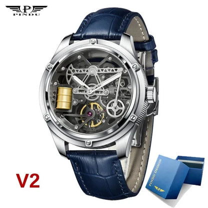 PINDU Watches Oil Pump Design Miyata 8215 Sapphire Mirror Waterproof Luminous Business Men Mechanical Watch