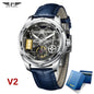 PINDU Watches Oil Pump Design Miyata 8215 Sapphire Mirror Waterproof Luminous Business Men Mechanical Watch