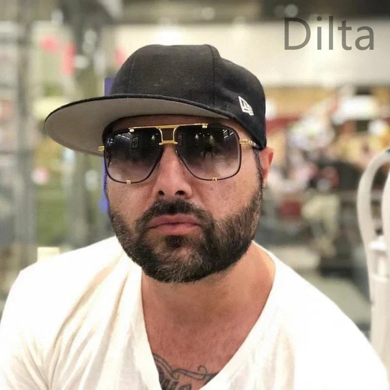 Dilta Mach Five Sqaure Pilot Titanium Fashion Women's Men's Sunglass