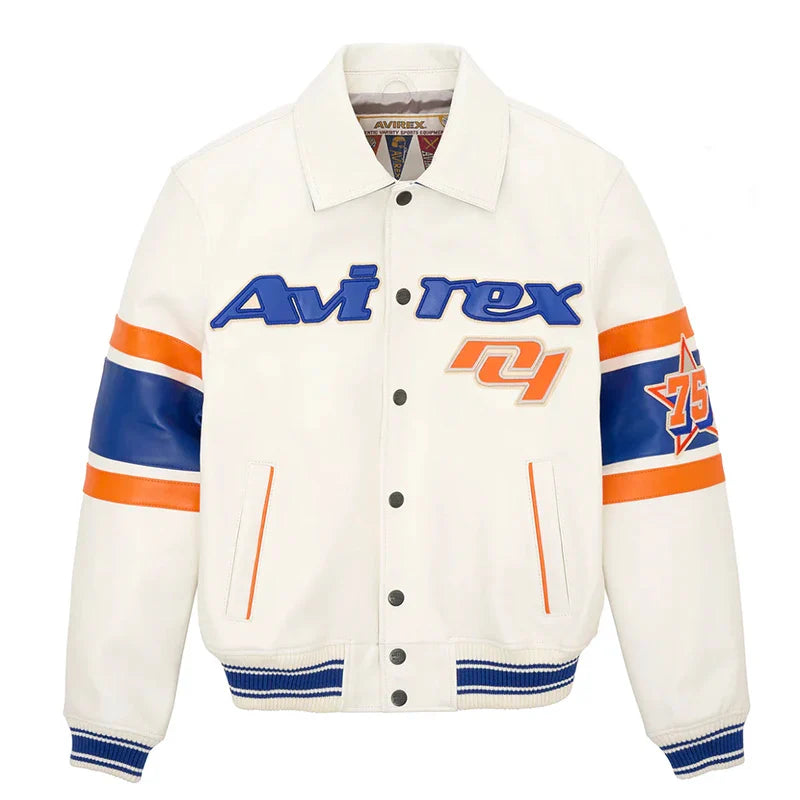 Plus Size Men's Leather Flight Jacket - Casual Sheepskin Coat